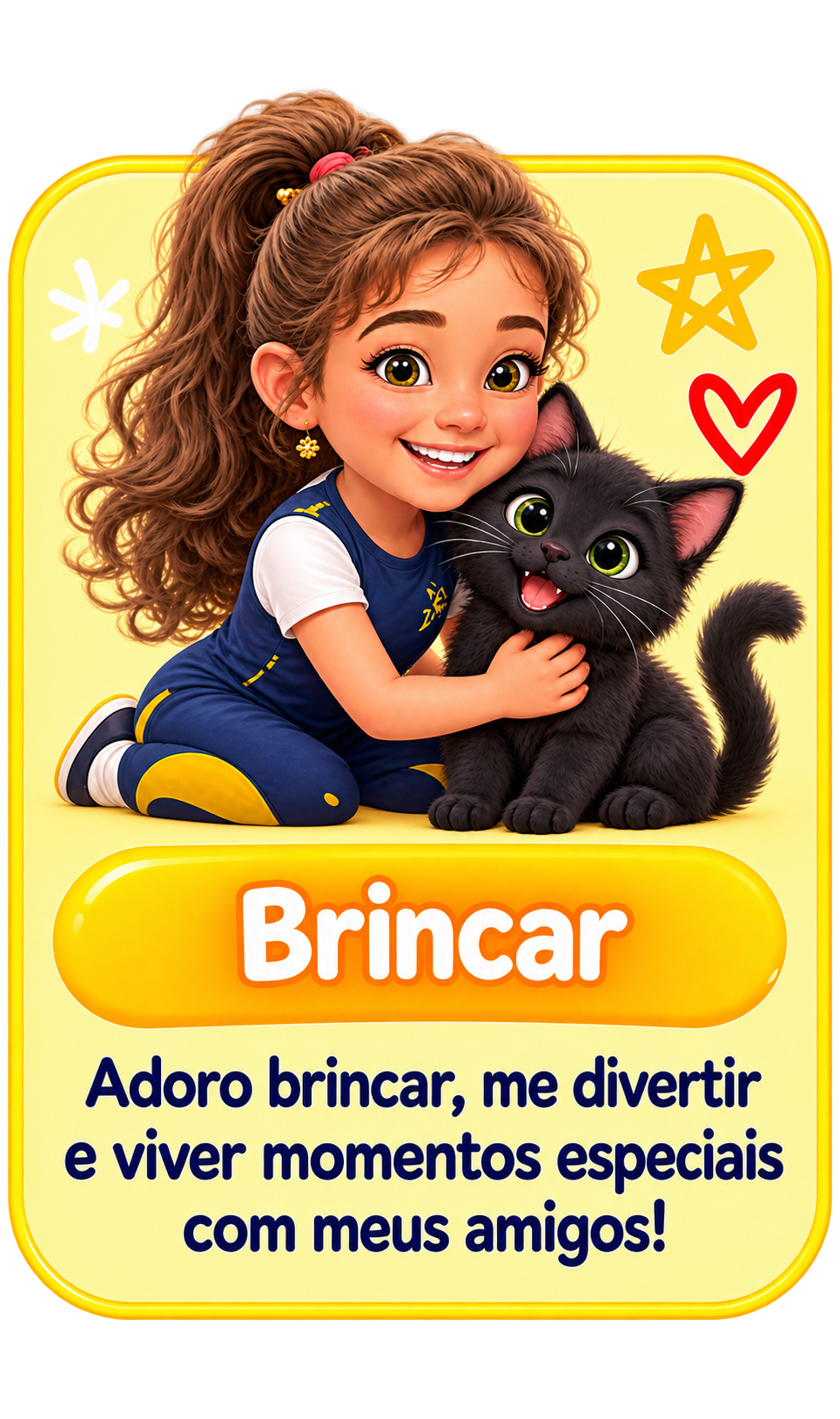 Cartão ilustrado: brincar
